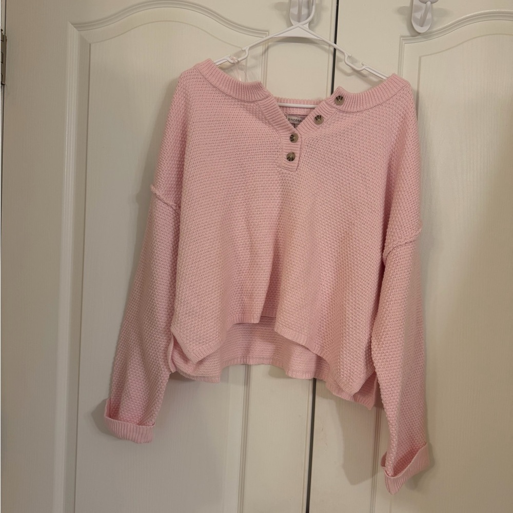 Sincerely Jules Soft Pink Knit Sweater NWT